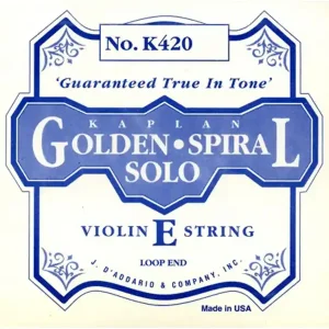 Vente Directe D‘ADDARIO KAPLAN VIOLON - MI BOULE GOLDEN SPIRAL SOLO TIRANT MOYEN
