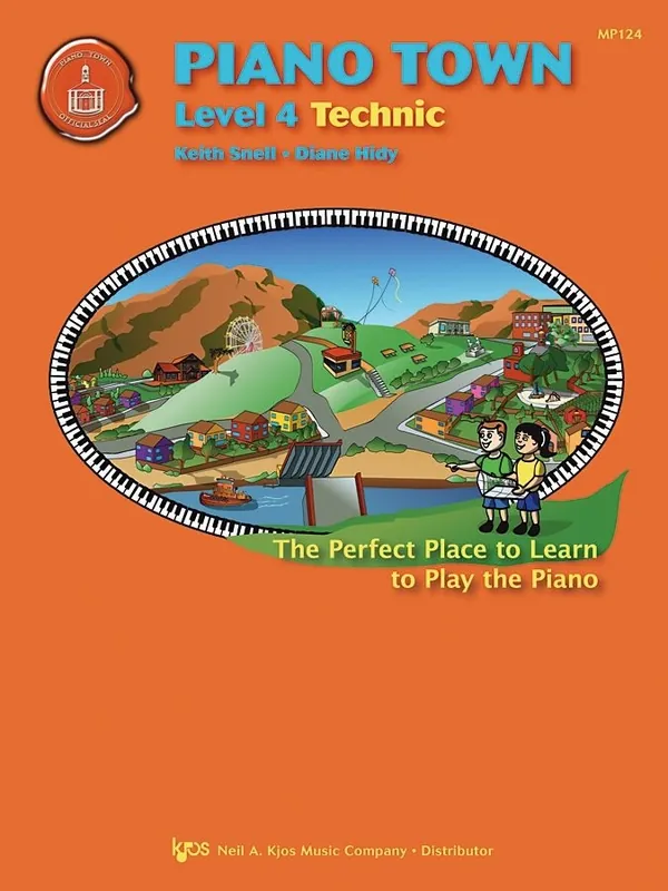 Kjos Music Piano Town Technic, Level 4 - Hidy/Snell - Piano - Book Expédié Aujourd'hui