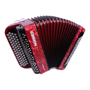 HOHNER NOVA II 80 BASSES ROUGE ACCORDEON CHROMATIQUE BOUTON + HOUSSE Solde
