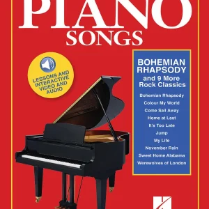 Hal Leonard Teach Yourself to Play Piano Songs ‘‘Bohemian Rhapsody‘‘ & 9 More Rock Classics - Piano - Book/Media Online Prix Promo