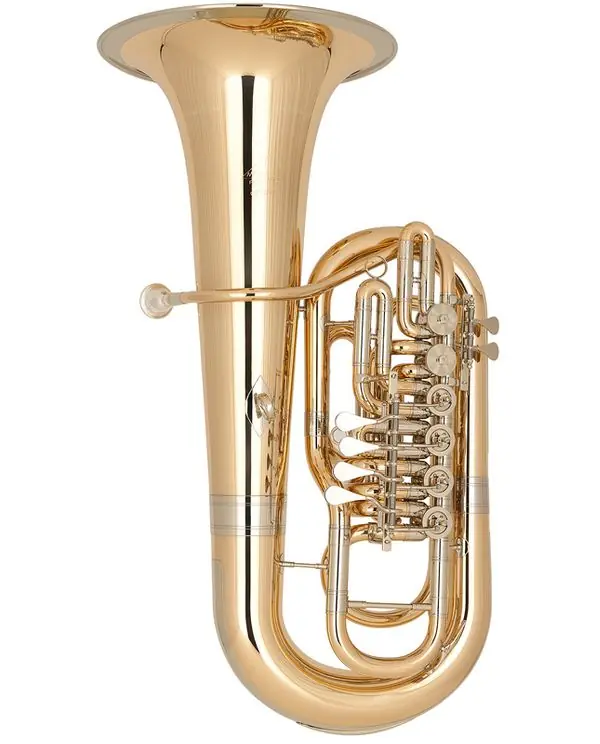 MIRAPHONE 281C 11000200 "FIREBIRD" TUBA FA 6 PALETTES VERNI + Housse Solde