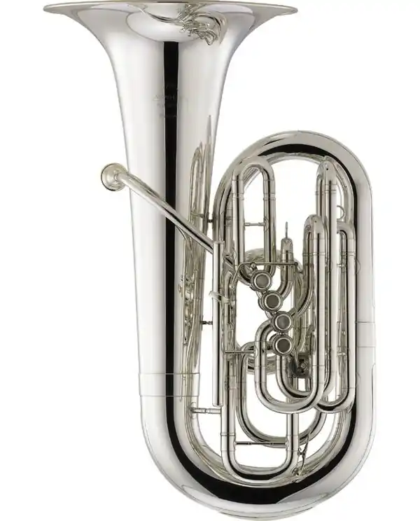 Livraison Express MIRAPHONE 1281 "PETRUSCHKA" TUBA FA 4 PISTONS+1 PAL. ARGENTEE +Housse