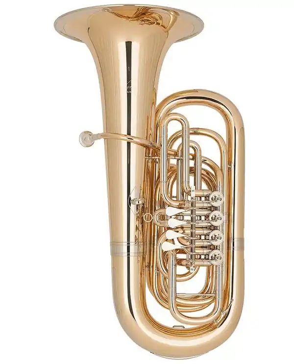 Bon Plan MIRAPHONE 282A TUBA 3/4 EN SIB 4 PALETTES VERNI CUIVRE ROSE + Housse