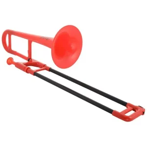 PBONE TROMBONE ALTO EN RESINE ABS ROUGE avec housse et embouchure Offre Spéciale