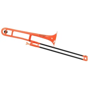 PBONE TROMBONE EN RESINE ABS ORANGE avec housse et embouchure Offre Spéciale