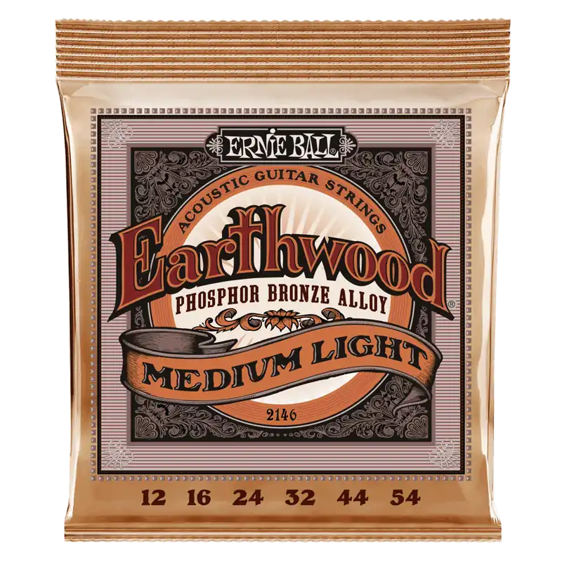 Réduction Ernie Ball Earthwood Medium Light Phosphor Bronze Acoustic Guitar Strings