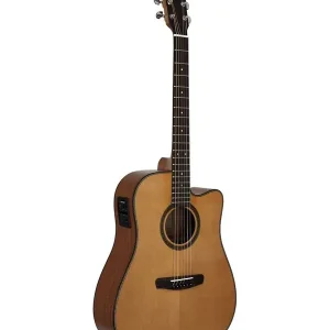 DOWINA RUSTICA-DCE GUITARE FOLK ELECTRO NATURAL - Table cèdre massif Nouvelle Collection