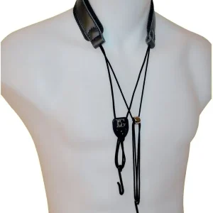 Quantité Limitée BG C50B CORDON CUIR CLARINETTE BASSE 2 crochets métal