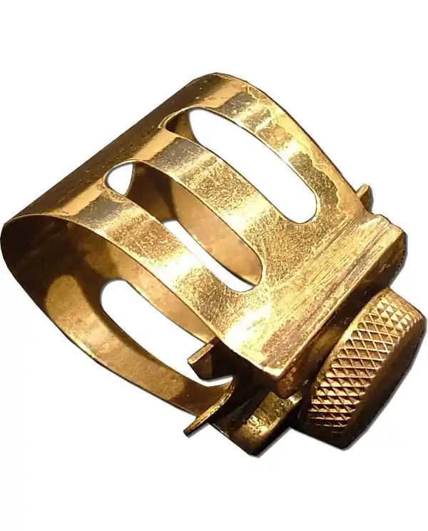 OTTO LINK LIGATURE METAL DORE POUR BEC DE SAXOPHONE ALTO & TENOR Retour Gratuit