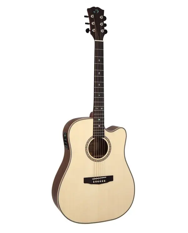 Offre Exclusive DOWINA DANUBIUS DCE GUITARE FOLK ELECTRO NAT. - Table cèdre massif