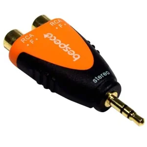 BESPECO SLAD380 ADAPTATEUR MINI-JACK STEREO MALE/2x RCA FEMELLE Vente Directe