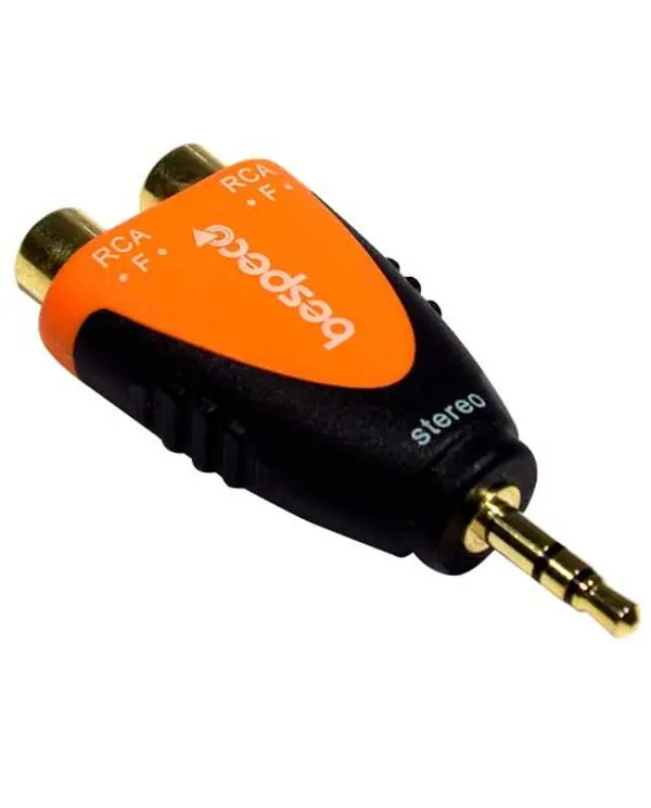 BESPECO SLAD380 ADAPTATEUR MINI-JACK STEREO MALE/2x RCA FEMELLE Vente Directe