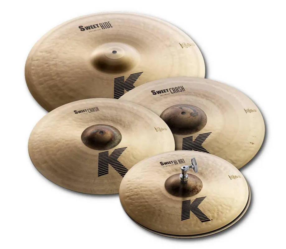 Zildjian K Sweet Cymbal Set (15‘‘HH,17‘‘C,19‘‘C,21‘‘R) Expédition Rapide