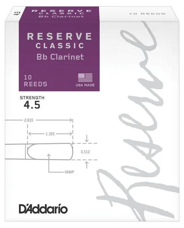 D‘ADDARIO RESERVE CLASSIC ANCHES CLARINETTE SIB 4 Promotion
