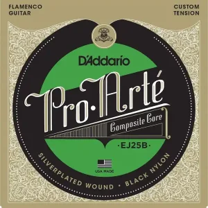 D‘ADDARIO EJ25B PRO ARTE CORDES COMPOSITES GUIT FLAMENCO NYLON NOIR Nouvel Arrivage