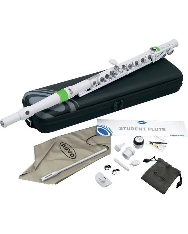 NUVO STUDENT FLUTE N210SFGN FLUTE TRAVERSIERE PLASTIQUE BLANCHE/VERTE Super Prix