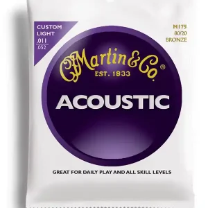 MARTIN M175 ORIGINAL JEU CORDES GUIT. FOLK BRONZE / CUST. LIGHT 11-52 Nouvel Arrivage