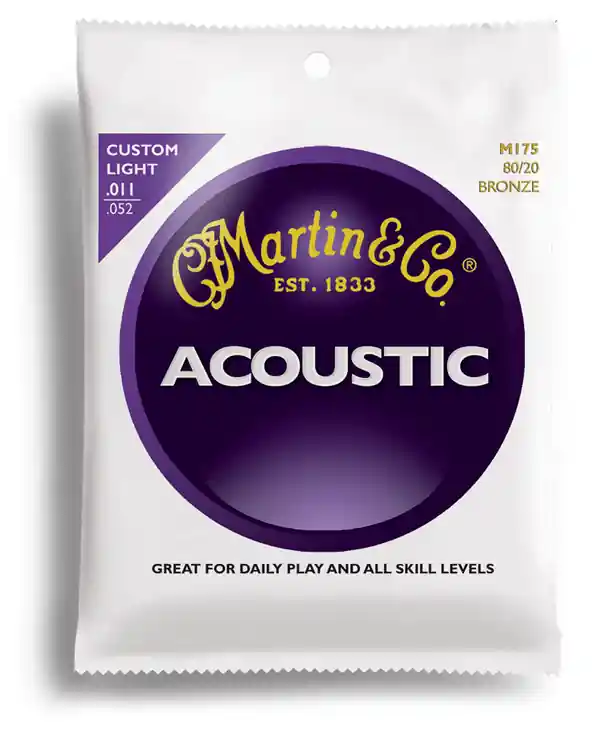 MARTIN M175 ORIGINAL JEU CORDES GUIT. FOLK BRONZE / CUST. LIGHT 11-52 Nouvel Arrivage