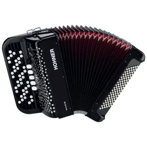 HOHNER NOVA III 96 BASSES NOIR ACCORDEON CHROMATIQUE BOUTON + HOUSSE Achat Immédiat