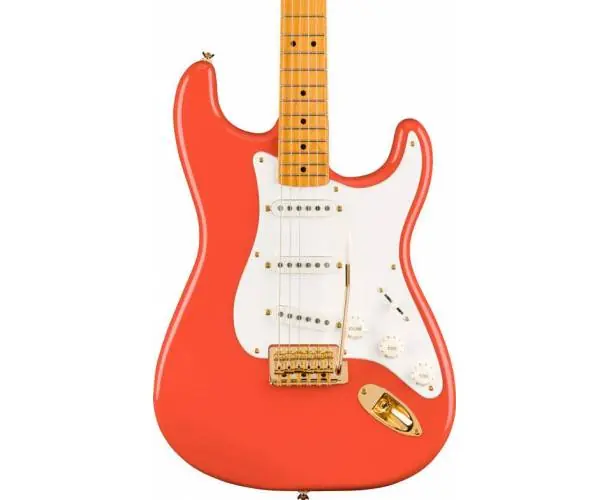 FSR CLASSIC VIBE STRATOCASTER 50S FIESTA RED GOLD HARDWARE Nouvel Arrivage