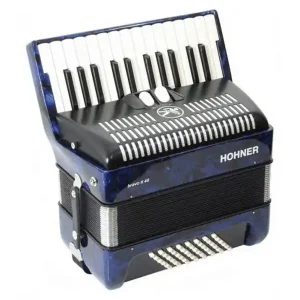 HOHNER BRAVO II 48 SILENT KEY ACCORDEON PIANO 48 BASSES BLEU +HOUSSE Paiement Sécurisé