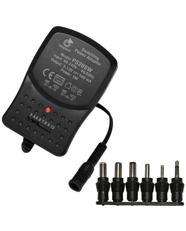 Retour Gratuit BESPECO PS20SW ALIMENTATION 500 mA/8W (Avec selection output)