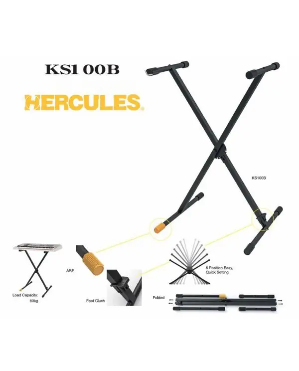 Marque HERCULES KS100B SUPPORT CLAVIER SIMPLE X