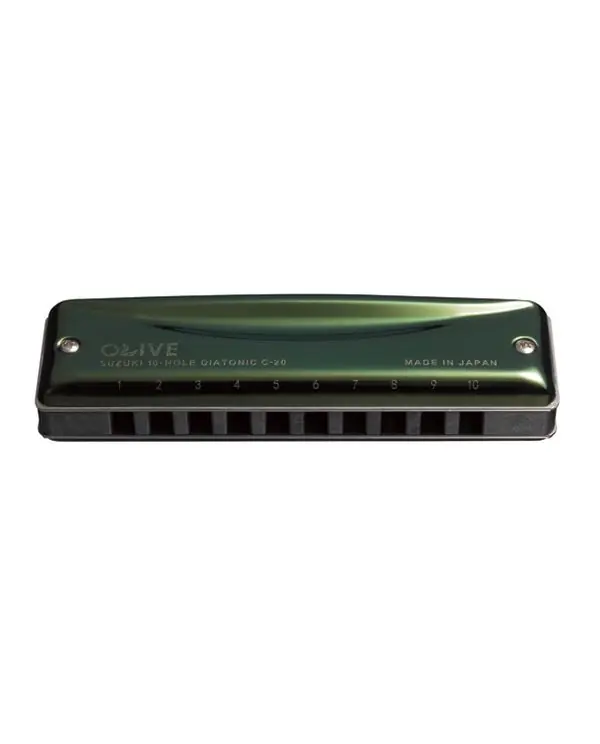 Acheter En Ligne SUZUKI OLIVE HARMONICA DIATONIQUE 10 TROUS C