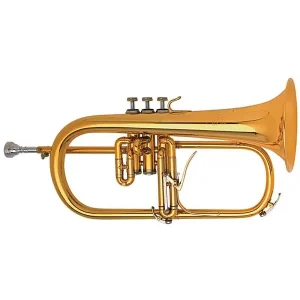 B&S 3146/2-GL BROCHON "CHALLENGER II" BUGLE VERNI - étui & embouchure Paiement Sécurisé
