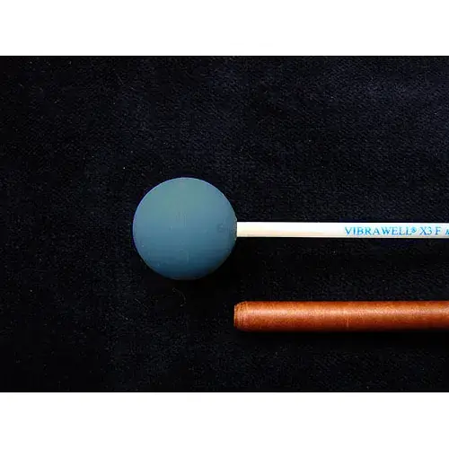 Acheter Direct VIBRAWELL X3F Mailloche Xylophone Fibre Paire Caoutchouc Bleu Hard 25mm