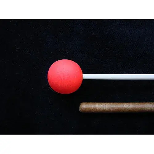 Dernier Modèle VIBRAWELL X5F Mailloche Xylophone Fibre Paire Caoutchouc Rouge Soft 25mm