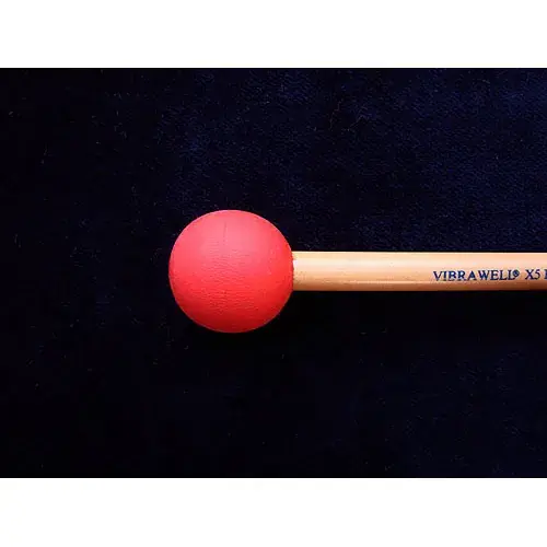 VIBRAWELL X5R Mailloche Xylophone Rotin Paire Caoutchouc Rouge Soft 25mm Offre Exclusive