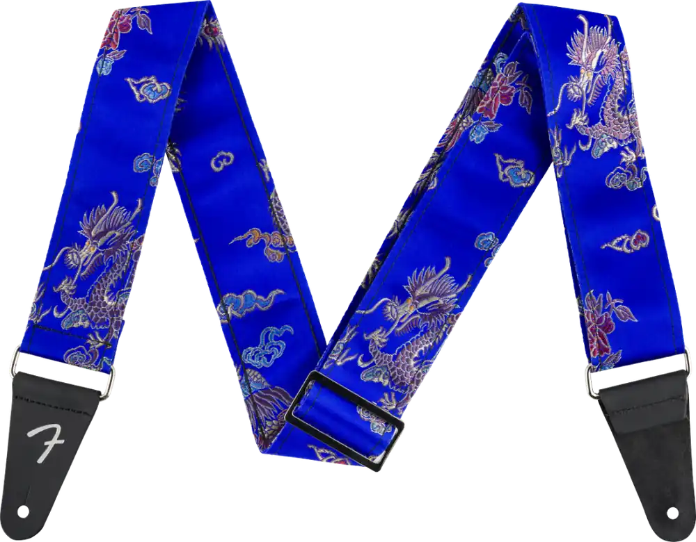 Fender Satin Dragon Guitar Strap - Royal Blue Meilleur Choix