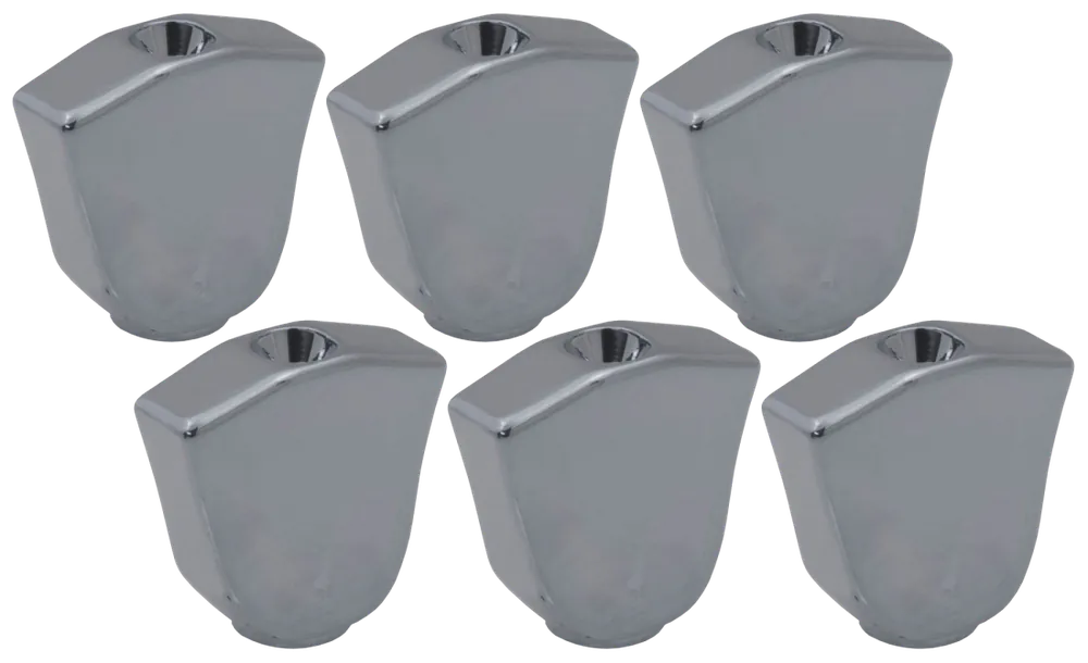Grover Keystone Buttons (6 Pcs) - Chrome Marque