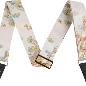 Jusqu'à Épuisement Des Stocks Fender Satin Dragon Guitar Strap - Ivory