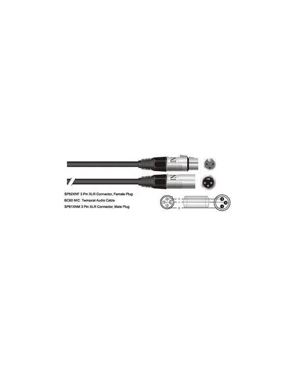 INCO MC10BK CABLE XLR MALE / XLR FEMELLE NEUTRIK - 3m Affaire À Saisir
