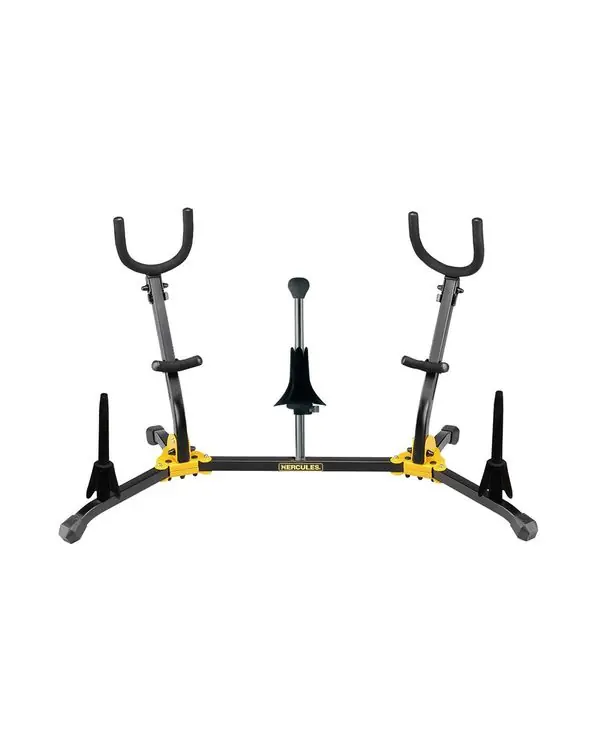 Must-Have HERCULES DS538B SUPPORT 2 SAXOS + 3 CONES (soprano/flûte/clarinette)