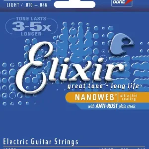 Réduction ELIXIR NANOWEB 12052 JEU CORDES GIT. ELECTRIQUE / LIGHT 10-46