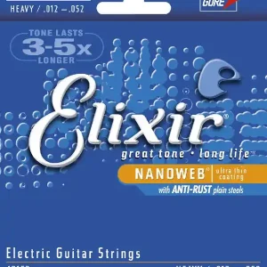 ELIXIR NANOWEB 12152 JEU CORDES GIT. ELECTRIQUE / HEAVY 12-52 Expédition Rapide