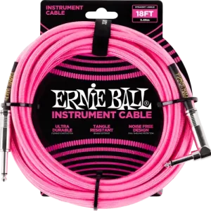 Dernière Chance CABLES INSTRUMENT GAINE TISSÉE JACK/JACK COUDÉ 5,5M ROSE