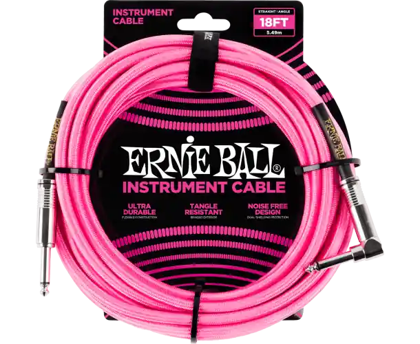 Dernière Chance CABLES INSTRUMENT GAINE TISSÉE JACK/JACK COUDÉ 5,5M ROSE