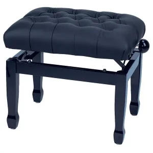 GEWA DELUXE XL BANQUETTE CONCERT NOIRE BRILLANTE EN CUIR Offre Limitée