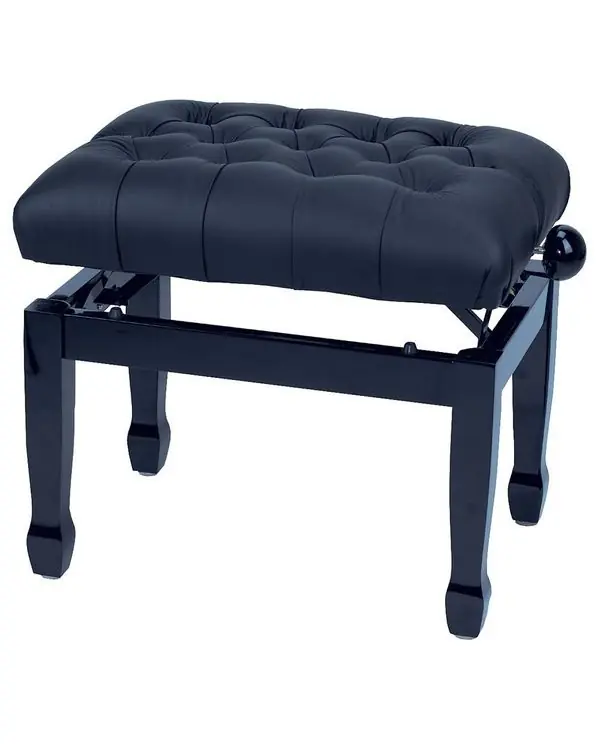 GEWA DELUXE XL BANQUETTE CONCERT NOIRE BRILLANTE EN CUIR Offre Limitée