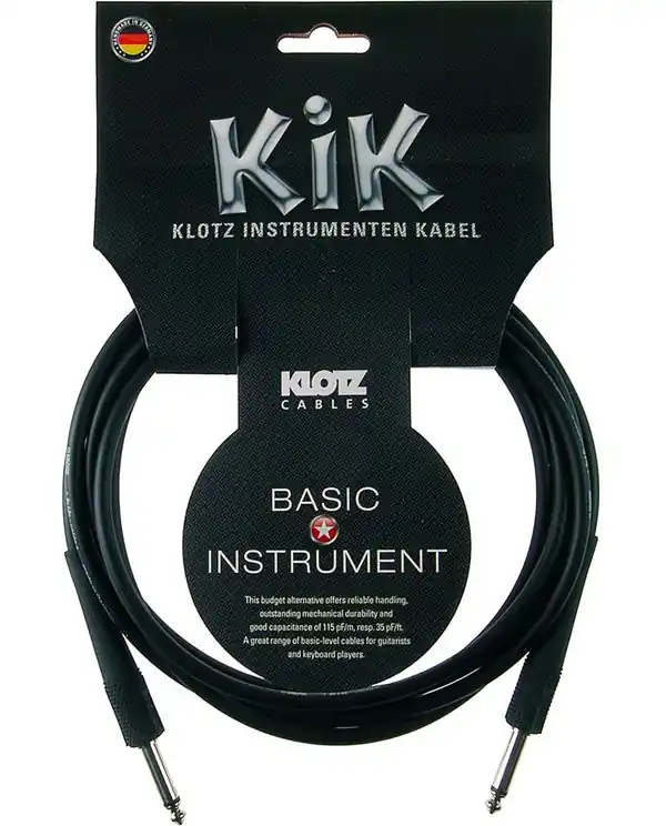 KLOTZ KIK6.0PPSW CABLE JACK MONO/JACK MONO 6m Paiement Sécurisé