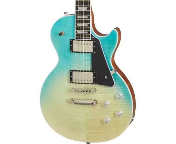 LES PAUL MODERN FIGURED CARIBBEAN BLUE FADE Top Vente