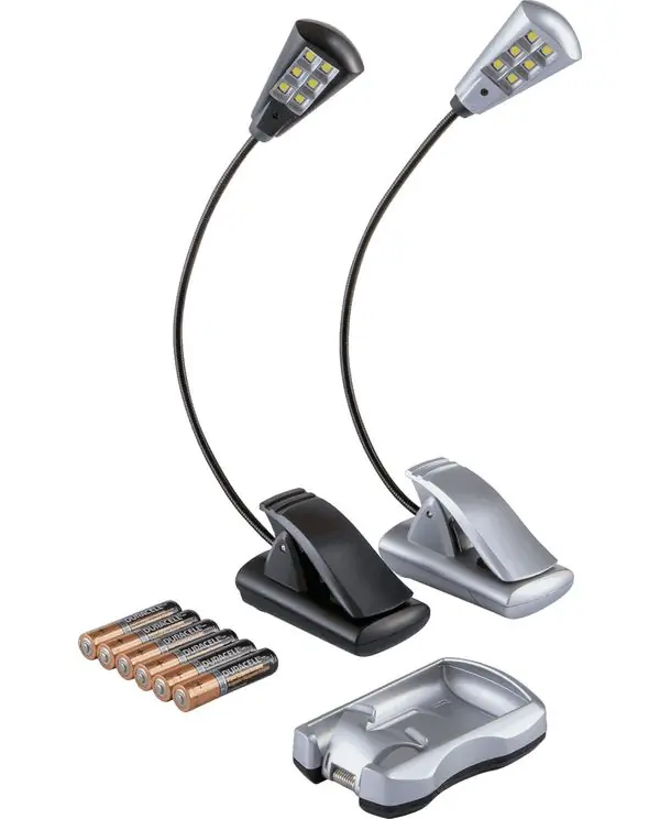 K&M 12289 PACK DE 2 LAMPES 6 LEDs POUR PUPITRE - Avec clip magnétique Top Vente