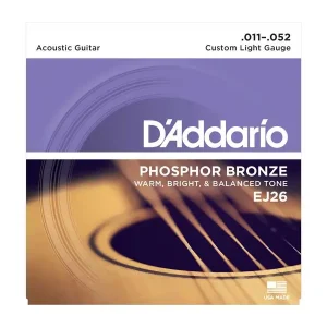 D‘ADDARIO EJ26 PHOSPHORE BRONZE JEU CORDES FOLK CUSTOM LIGHT 11/52 Certifié