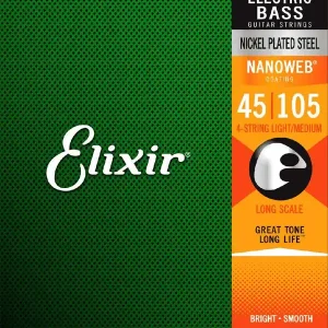 ELIXIR NANOWEB 14077 JEU CORDE BASSE ELECTRIQUE - MEDIUM 45-105 Expédition Rapide
