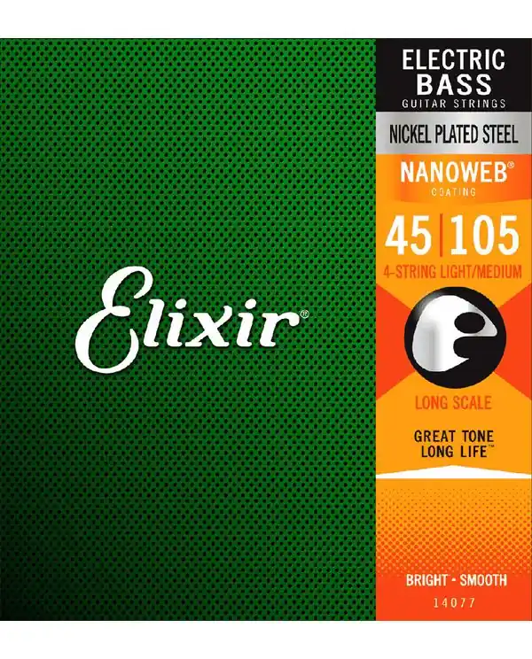 ELIXIR NANOWEB 14077 JEU CORDE BASSE ELECTRIQUE - MEDIUM 45-105 Expédition Rapide