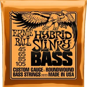 ERNIE BALL 2833 HYBRID SLINKY JEU BASSE ELECTRIQUE 45-105 Prix Bas